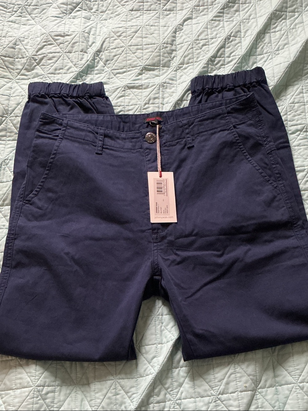 Johnny Was Mila Pant Navy Blue Track Jogger Pants